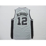 nba san antonio spurs #12 aldridge grey[2015 new]