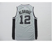 nba san antonio spurs #12 aldridge grey[2015 new]