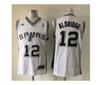 nba san antonio spurs #12 aldridge white[revolution 30 swingman]