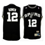 nba san antonio spurs #12 bowen black