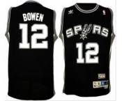 nba san antonio spurs #12 bowen black