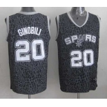 nba san antonio spurs #20 ginobili black leopard print[2014 new]