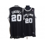 nba san antonio spurs #20 ginobili black