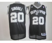 nba san antonio spurs #20 ginobili black[revolution 30 swingman]