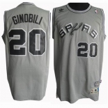 nba san antonio spurs #20 ginobili grey