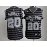 nba san antonio spurs #20 ginobili grey[black strip]