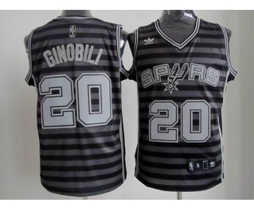 nba san antonio spurs #20 ginobili grey[black strip]