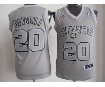 nba san antonio spurs #20 ginobili grey[fullgrey]