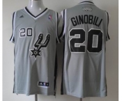 nba san antonio spurs #20 ginobili grey[revolution 30 swingman]