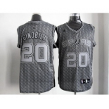 nba san antonio spurs #20 ginobili grey[static fashion swingman]