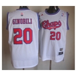 nba san antonio spurs #20 ginobili white[2013 new revolution 30 swingman]