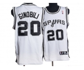 nba san antonio spurs #20 ginobili white