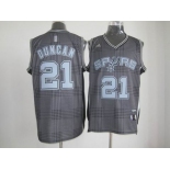 nba san antonio spurs #21 duncan black grey[2012]