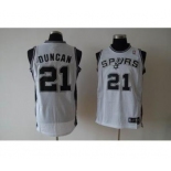 nba san antonio spurs #21 duncan white(fans edition)