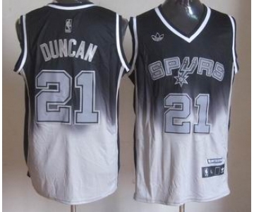 nba san antonio spurs #21 tim duncan black-grey[limited]