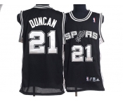 nba san antonio spurs #21 tim duncan black