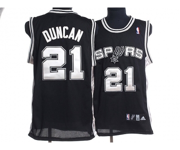 nba san antonio spurs #21 tim duncan black