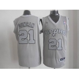 nba san antonio spurs #21 tim duncan grey[fullgrey]