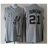 nba san antonio spurs #21 tim duncan grey[revolution 30 swingman]