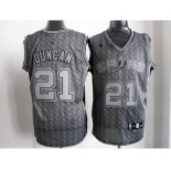 nba san antonio spurs #21 tim duncan grey[static fashion swingman]