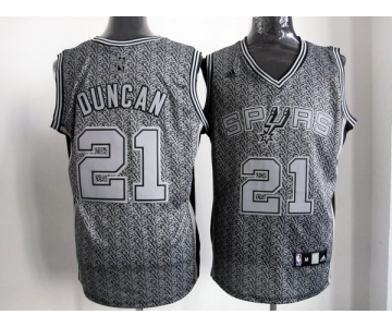 nba san antonio spurs #21 tim duncan grey[static fashion swingman]