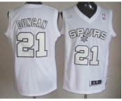 nba san antonio spurs #21 tim duncan white-1[revolution 30 swingman]