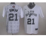 nba san antonio spurs #21 tim duncan white-grey[2014 new]