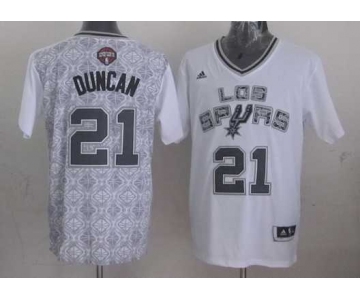 nba san antonio spurs #21 tim duncan white-grey[2014 new]