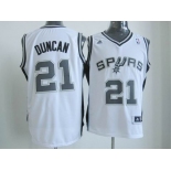 nba san antonio spurs #21 tim duncan white[revolution 30 swingman]