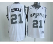 nba san antonio spurs #21 tim duncan white[revolution 30 swingman]