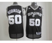 nba san antonio spurs #50 robinson m&n black