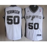 nba san antonio spurs #50 robinson white[revolution 30 swingman]