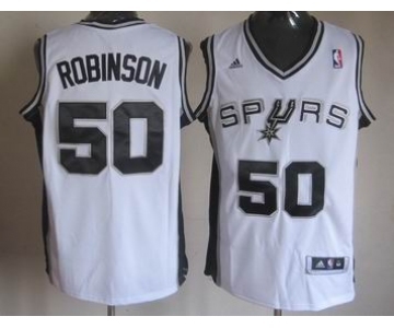 nba san antonio spurs #50 robinson white[revolution 30 swingman]