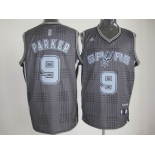 nba san antonio spurs #9 parker black grey[2012]