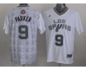 nba san antonio spurs #9 parker white-grey[2014 new]