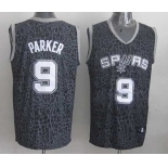 nba san antonio spurs #9 tony parker black leopard print[2014 new]