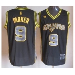 nba san antonio spurs #9 tony parker black[2013 new]