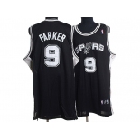 nba san antonio spurs #9 tony parker black