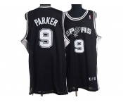 nba san antonio spurs #9 tony parker black