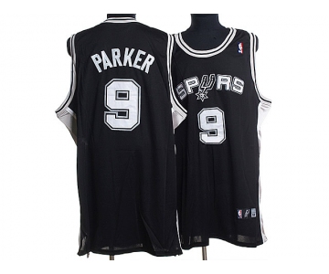 nba san antonio spurs #9 tony parker black