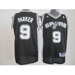 nba san antonio spurs #9 tony parker black[revolution 30 swingman]