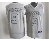 nba san antonio spurs #9 tony parker grey[fullgrey]