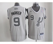 nba san antonio spurs #9 tony parker grey[revolution 30 swingman]