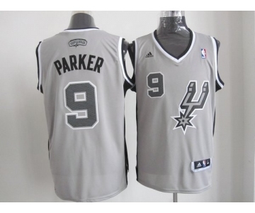 nba san antonio spurs #9 tony parker grey[revolution 30 swingman]