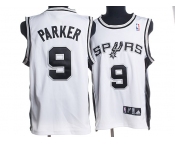 nba san antonio spurs #9 tony parker white