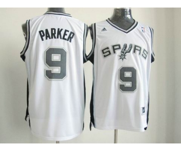 nba san antonio spurs #9 tony parker white[revolution 30 swingman]