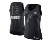 Women Nike San Antonio Spurs #12 LaMarcus Aldridge Black NBA Jordan Swingman 2018 All-Star Game Jersey