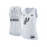 Women Nike San Antonio Spurs #12 LaMarcus Aldridge White NBA Jordan Swingman 2018 All-Star Game Jersey