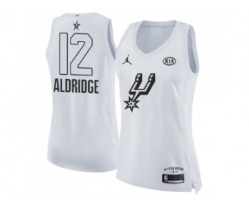 Women Nike San Antonio Spurs #12 LaMarcus Aldridge White NBA Jordan Swingman 2018 All-Star Game Jersey