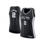 Women Nike San Antonio Spurs #2 Kawhi Leonard Black NBA Swingman Icon Edition Jersey